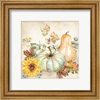 Framed 'Watercolor Harvest Pumpkin II' border=
