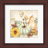 Framed 'Watercolor Harvest Pumpkin II' border=