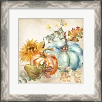 Framed 'Watercolor Harvest Pumpkin IV' border=