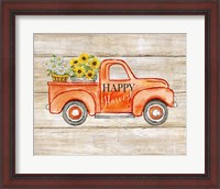 Framed Happy Harvest I-Truck