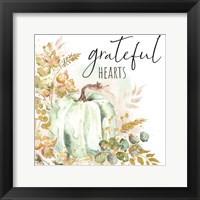 Ghost Pumpkin Harvest Sentiment I Framed Print