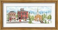 Framed Christmas Village panel I