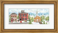 Framed Christmas Village panel I