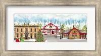 Framed Christmas Village panel II