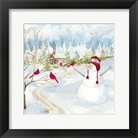 Framed Snowman Christmas I