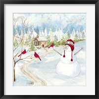 Framed Snowman Christmas I