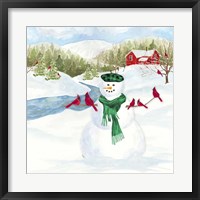 Framed Snowman Christmas II