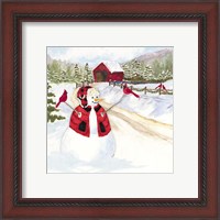 Framed 'Snowman Christmas III' border=