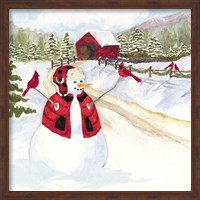 Framed Snowman Christmas III