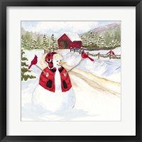 Snowman Christmas III Framed Print