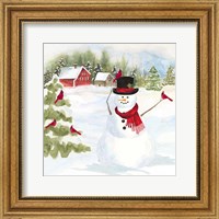Framed Snowman Christmas IV