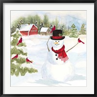 Framed Snowman Christmas IV