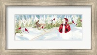 Framed Snowman Christmas panel I