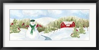 Framed Snowman Christmas panel II