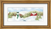 Framed Snowman Christmas panel II
