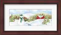 Framed Snowman Christmas panel II