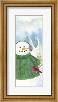 Framed Snowman Christmas vertical I