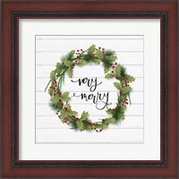 Framed Cozy Christmas Wreath I