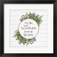 Framed Cozy Christmas Wreath II
