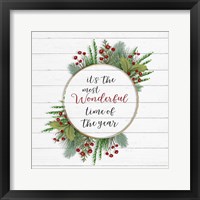 Framed Cozy Christmas Wreath II