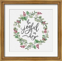 Framed Cozy Christmas Wreath III