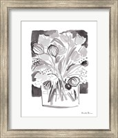 Framed Lemon Gray Tulips II