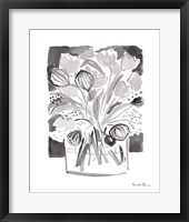 Lemon Gray Tulips II Framed Print