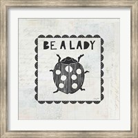 Framed Ladybug Stamp Be A Lady
