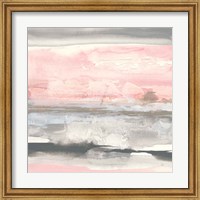 Framed 'Charcoal and Blush II' border=