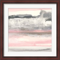 Framed 'Charcoal and Blush I' border=