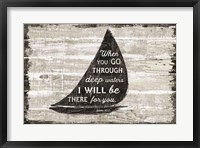 Driftwood Coast Scripture I Framed Print