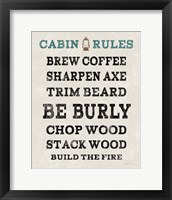 Framed 'Cabin Life V' border=