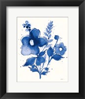 Framed Independent Blooms Blue IV v2