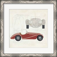 Framed 'Roadster I Red Car' border=