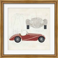 Framed Roadster I Red Car