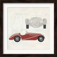 Framed Roadster I Red Car