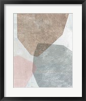 Pensive I Blush Gray Framed Print