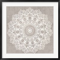 Framed Contemporary Lace Neutral VI v2 Vintage