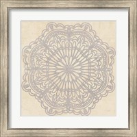 Framed Contemporary Lace Neutral I Vintage