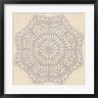 Framed Contemporary Lace Neutral I Vintage