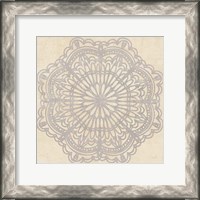 Framed Contemporary Lace Neutral I Vintage