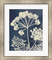 Framed Dark Blue Sky Garden II