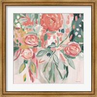 Framed Summer Pink Floral Modern