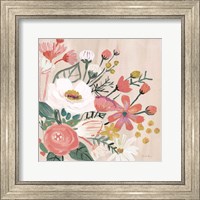 Framed Vintage Floral II Modern