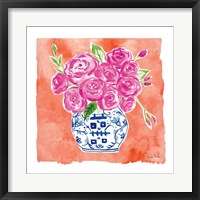 Framed Chinoiserie Roses II