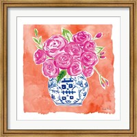 Framed Chinoiserie Roses II