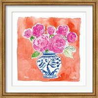 Framed Chinoiserie Roses I