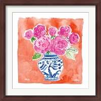 Framed Chinoiserie Roses I