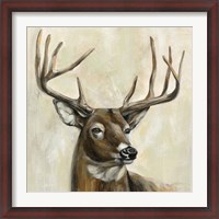 Framed Bronze Deer