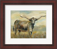 Framed Longhorn Cow